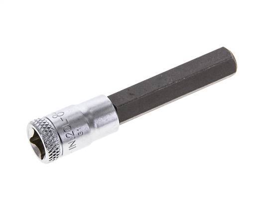 inserción de pasador largo de 1/4" Gedore de 60 mm para tornillos de cabeza hueca hexagonal de 8 mm