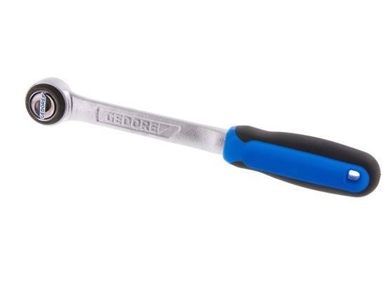 carraca Gedore de 1/2" con palanca metálica de cambio de dirección