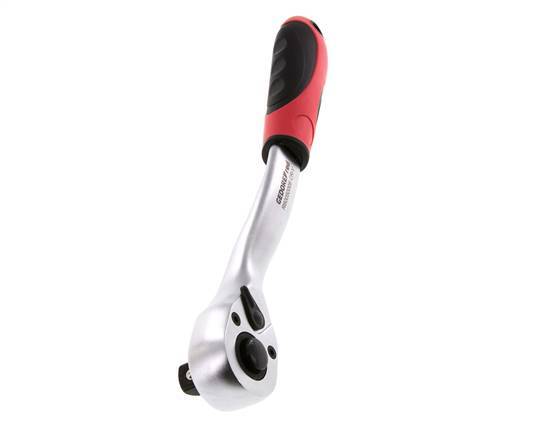 carraca angular roja de 1/2" con palanca de cambio de dirección