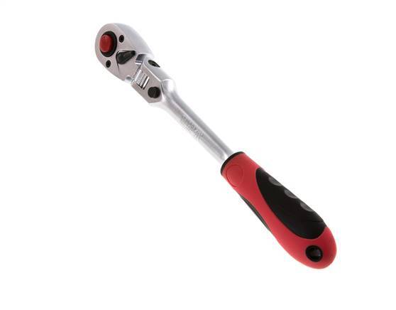 cabezal giratorio de 1/2" Gedore rojo de 180 grados y palanca de cambio