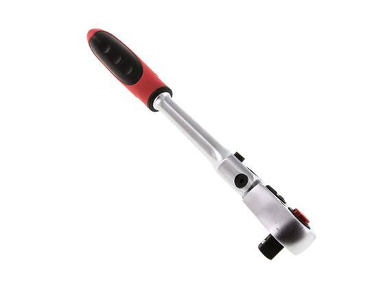 cabezal giratorio de 1/2" Gedore rojo de 180 grados y palanca de cambio