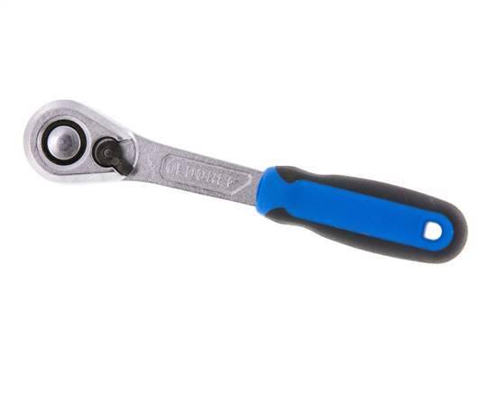 carraca Gedore de 1/4" con palanca de cambio y botón de bloqueo