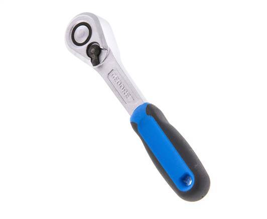 carraca Gedore de 1/4" con palanca de cambio y botón de bloqueo