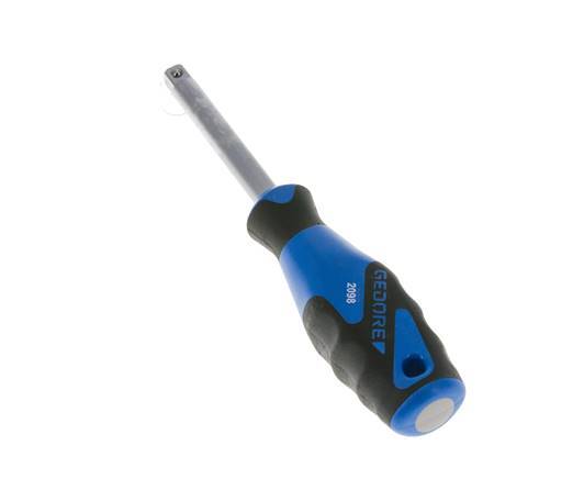 empuñadura cuadrada Gedore de 1/4" (6,3 mm) con bloqueo de bola