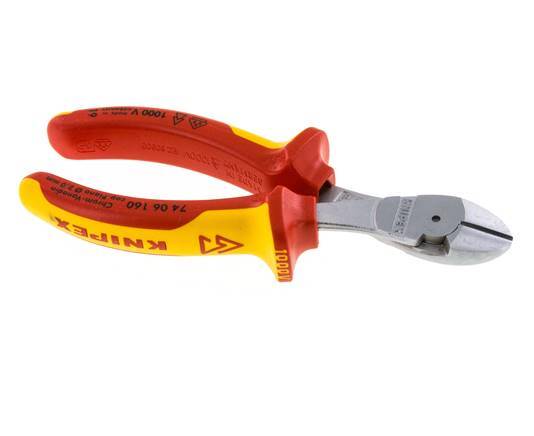 Alicates de corte diagonal Knipex 160 mm VDE probado hasta 1000V