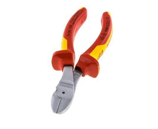 Alicates de corte diagonal Knipex 160 mm VDE probado hasta 1000V
