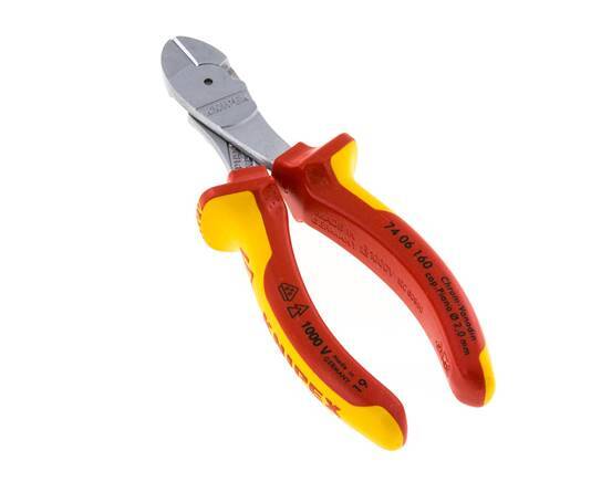 Alicates de corte diagonal Knipex 160 mm VDE probado hasta 1000V