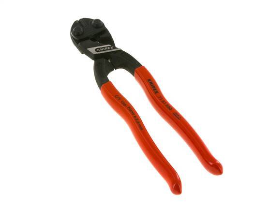Alicates de corte de pernos Knipex 200 mm Mangos recubiertos de plástico con rebaje