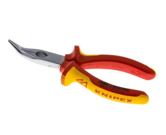 Alicates de punta angular Knipex 160 mm VDE probado hasta 1000V