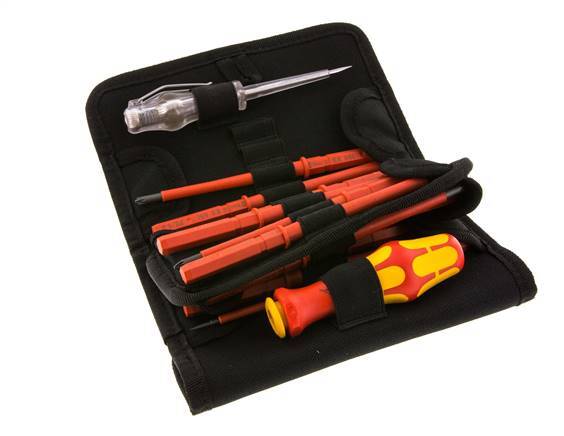 Wera Kraftform Plus Juego de destornilladores de 16 piezas Comprobador de tensión (150-250V)