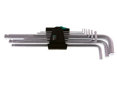 Wera Juego de llaves hexagonales de 9 piezas de 1,5 a 10 mm con cabeza esférica