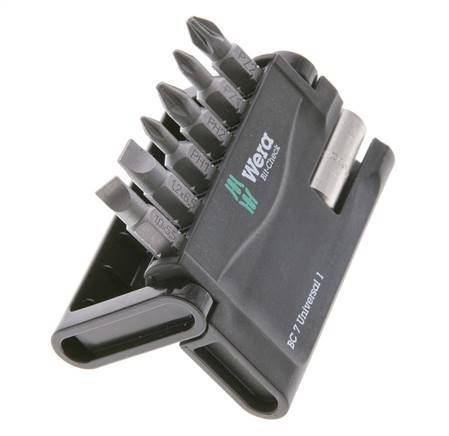 Surtido de brocas Wera de 7 piezas, ranuradas/alicates/perforadoras