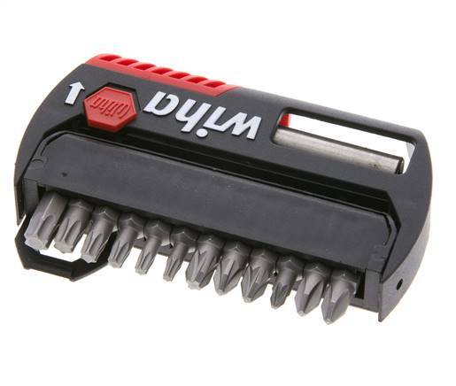 Surtido de puntas Phillips/Pozidriv/TORX de 13 piezas con soporte de puntas Wiha