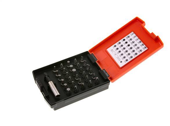 Wiha 31-Piece Bit Assortment Magnetic Bit Holder Plastic Box