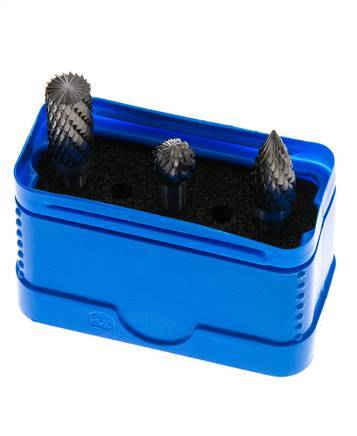 ZYA-S/KUD/SPG Juego de fresas de metal duro de 3 piezas de 10 mm