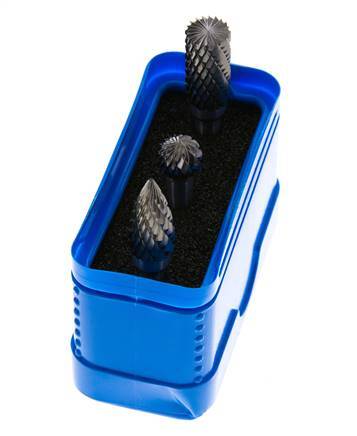 ZYA-S/KUD/SPG Juego de fresas de metal duro de 3 piezas de 10 mm