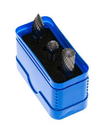 ZYA-S/KUD/SPG Juego de fresas de metal duro de 3 piezas de 10 mm