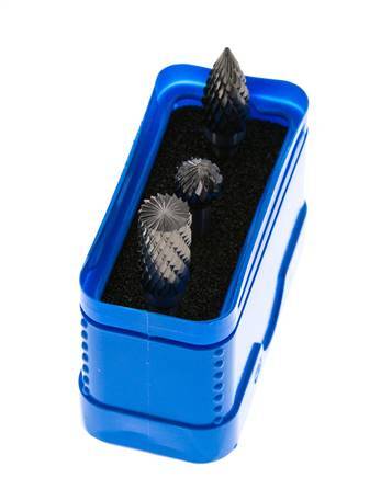 ZYA-S/KUD/SPG Juego de fresas de metal duro de 3 piezas de 10 mm