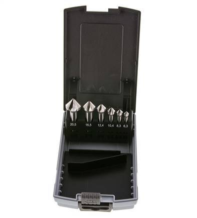 Juego de avellanadores RUKO HSS de 6 piezas de 6,3 a 20,5 mm