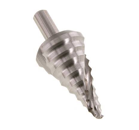 Broca escalonada HSS de RUKO con filo espiral tamaño 15