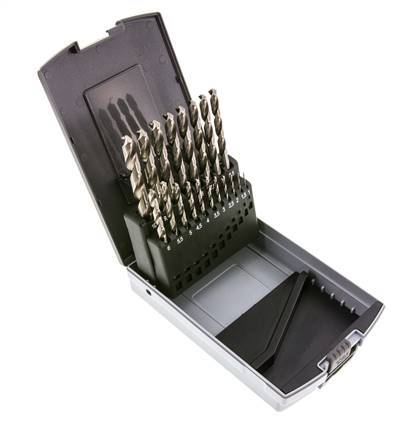 19-Piece Twist Drill Bit Set DIN 338 N HSS-G 1 - 10 mm