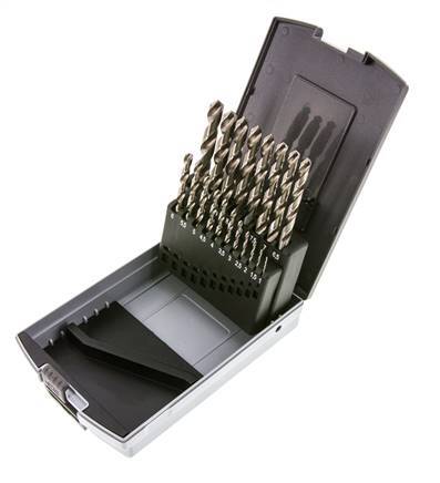 19-Piece Twist Drill Bit Set DIN 338 N HSS-G 1 - 10 mm