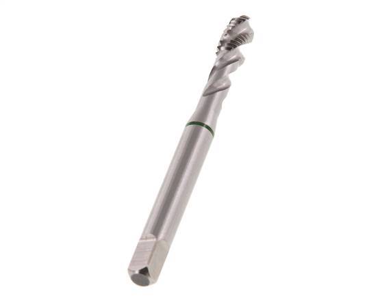 HSS-E Macho de roscar M8 Agujero ciego 35° en sentido de las agujas del reloj Espiralado