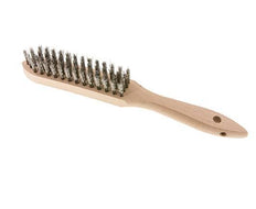 Hand Wire Brush 4-Row Stainless Steel Wire Corrugated