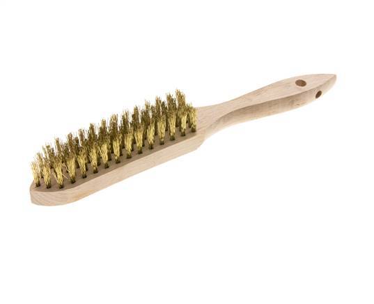 Hand Wire Brush 5-Row Brass Wire Corrugated