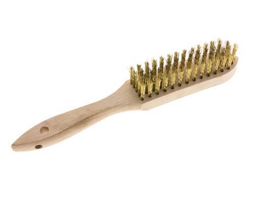 Hand Wire Brush 5-Row Brass Wire Corrugated