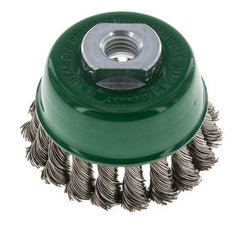 Cepillo de copa 65 mm (M 14X2) Alambre de acero inoxidable 0,5 mm (18xtrenzado)