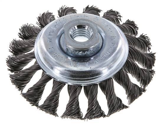 Cepillo biselado de alambre de acero trenzado 100X12 mm ( M14X2)
