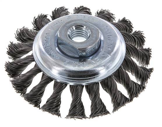 Cepillo biselado de alambre de acero trenzado 100X12 mm ( M14X2)