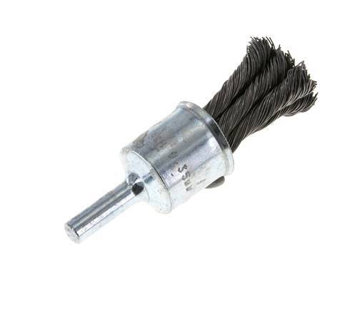 Cepillo de alambre 19 mm 6 mm Eje de alambre de acero 0,35 mm 6xTrenzado