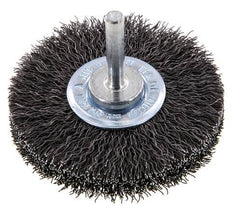 Cepillo redondo 70x14 mm Eje de 6 mm Alambre de acero 0,3 mm Corrugado