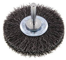 Cepillo redondo 70x14 mm Eje de 6 mm Alambre de acero 0,3 mm Corrugado