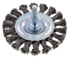 Cepillo redondo 75x12 mm Eje de 6 mm Alambre de acero 0,5 mm 18xTrenzado