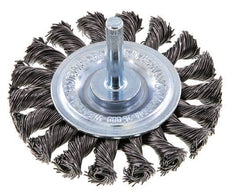 Cepillo redondo 75x12 mm Eje de 6 mm Alambre de acero 0,5 mm 18xTrenzado