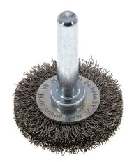 Cepillo redondo 30x6 mm Eje de 6 mm Alambre de acero inoxidable 0,2 mm Corrugado