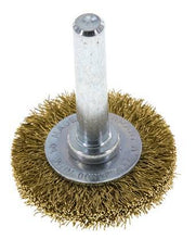 Cepillo redondo 30x6 mm Eje de 6 mm Alambre de latón 0,2 mm Corrugado