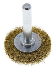 Cepillo redondo 30x6 mm Eje de 6 mm Alambre de latón 0,2 mm Corrugado