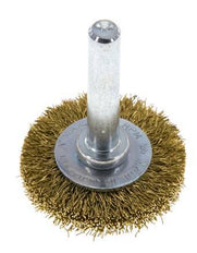 Cepillo redondo 30x6 mm Eje de 6 mm Alambre de latón 0,2 mm Corrugado