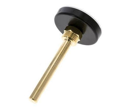 0 to +120°C Plastic Bimetallic Thermometer 63mm Cabinet 100mm Stem with Thermowell