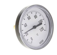 0 to +120°C Plastic Bimetallic Thermometer 80mm Cabinet 40mm Stem with Thermowell