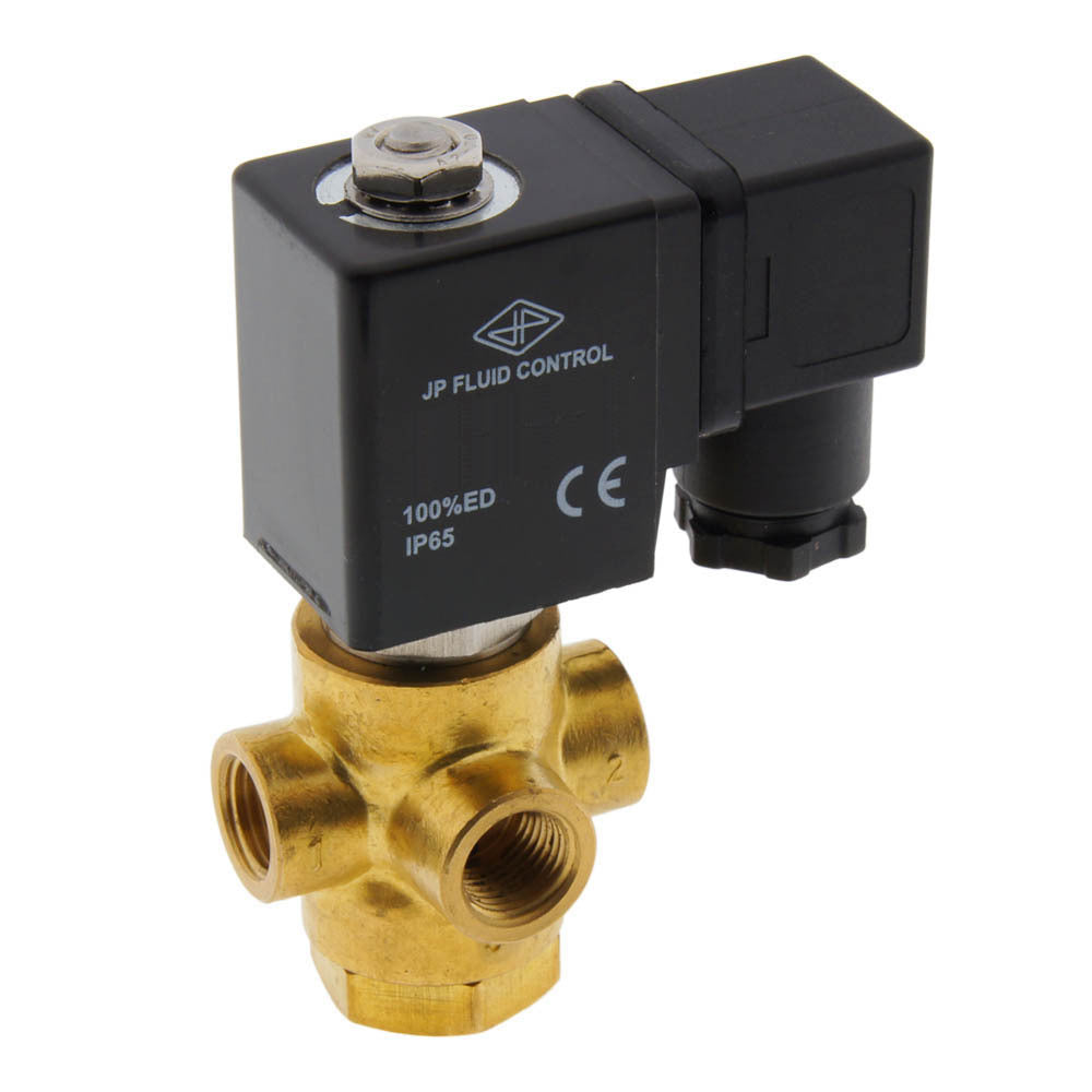 Válvula de solenoide TP-DC 1/4'' 3/2 vías DI Latón EPDM 0-3.2bar 380V AC