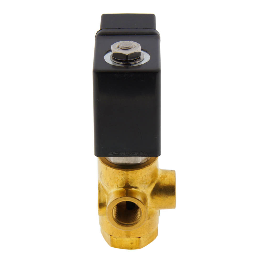 Válvula de solenoide TP-DC 1/4'' 3/2 vías DI latón FKM 0-2bar 24V DC