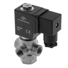Solenoid Valve TP-DD 1/4'' 3/2 Way UN Stainless Steel FKM 0-0.8bar 12V DC