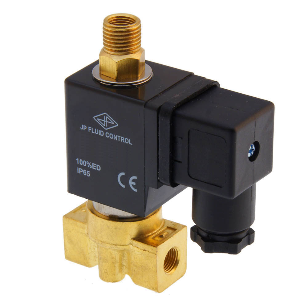 Electroválvula TW-DC 1/8'' 3/2 vías DI latón FKM 0-12bar 230V AC