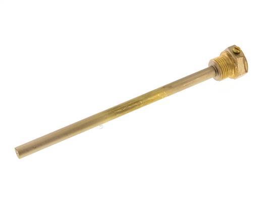 Termopozo de aleación de cobre G de 1/2 pulgada fijado con pernos para vástago de 200 mm máx. 160°C y 6 barras