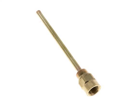 Termopozo de aleación de cobre G 1/2 pulgada para vástago de 200 mm máx. 160°C y 6 barras